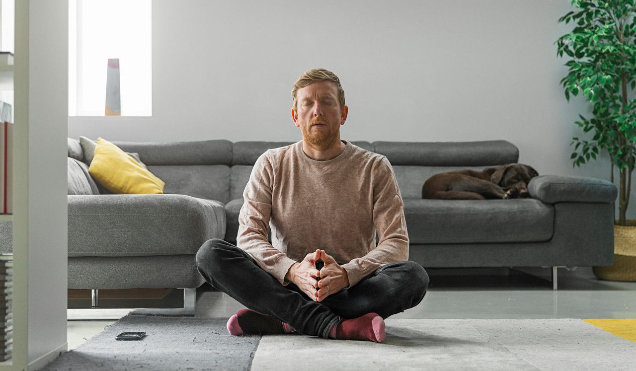 man meditating