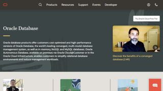 Oracle's Database homepage