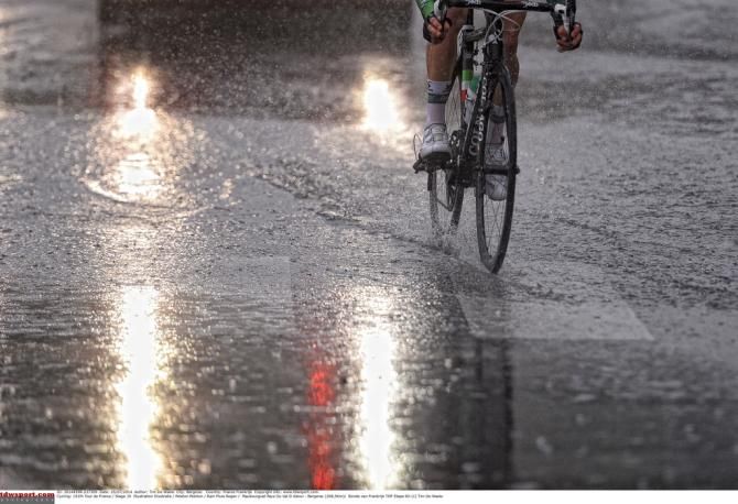 It was a wet day for the riders