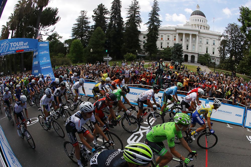 The 2016 Tour of California starts the final stage in Sacramento