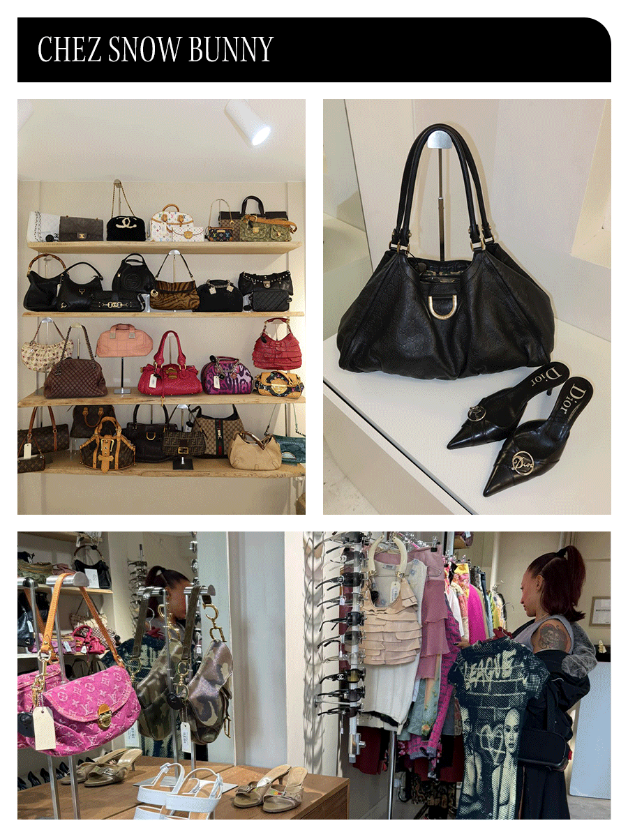 a photo inside at one of the best vintage stores in Paris