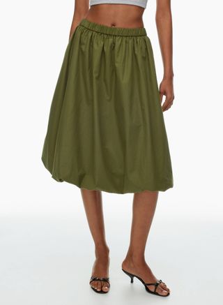 Alani Shirred Waist Bubble Hem Skirt