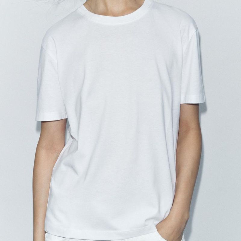 white tee