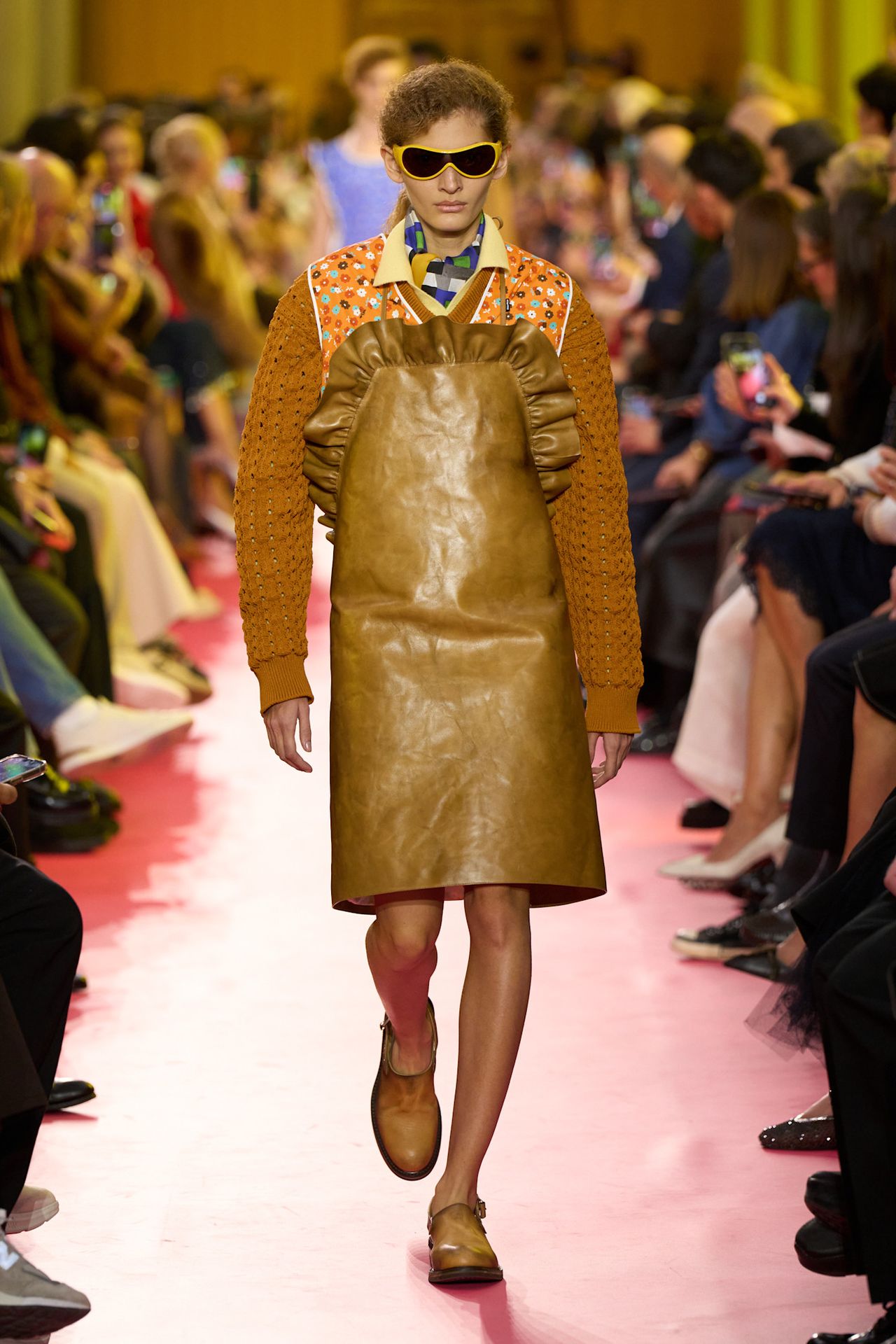 models on the Miu Miu Spring 2026 runway