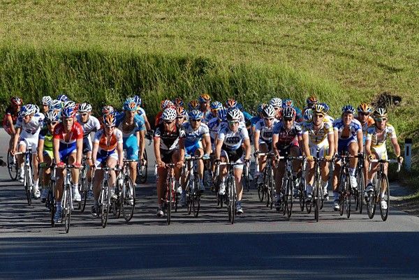 The grupetto on the last climb of stage five.