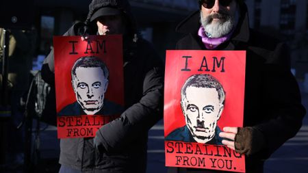 Protesters call for firing Elon Musk