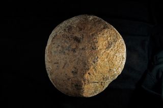 A boulder discovered at the Cerutti Mastodon site in San Diego is thought to have been used by early humans as a hammerstone.