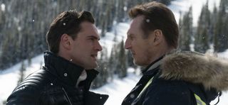 Liam Neeson in a face off in Cold Pursuit