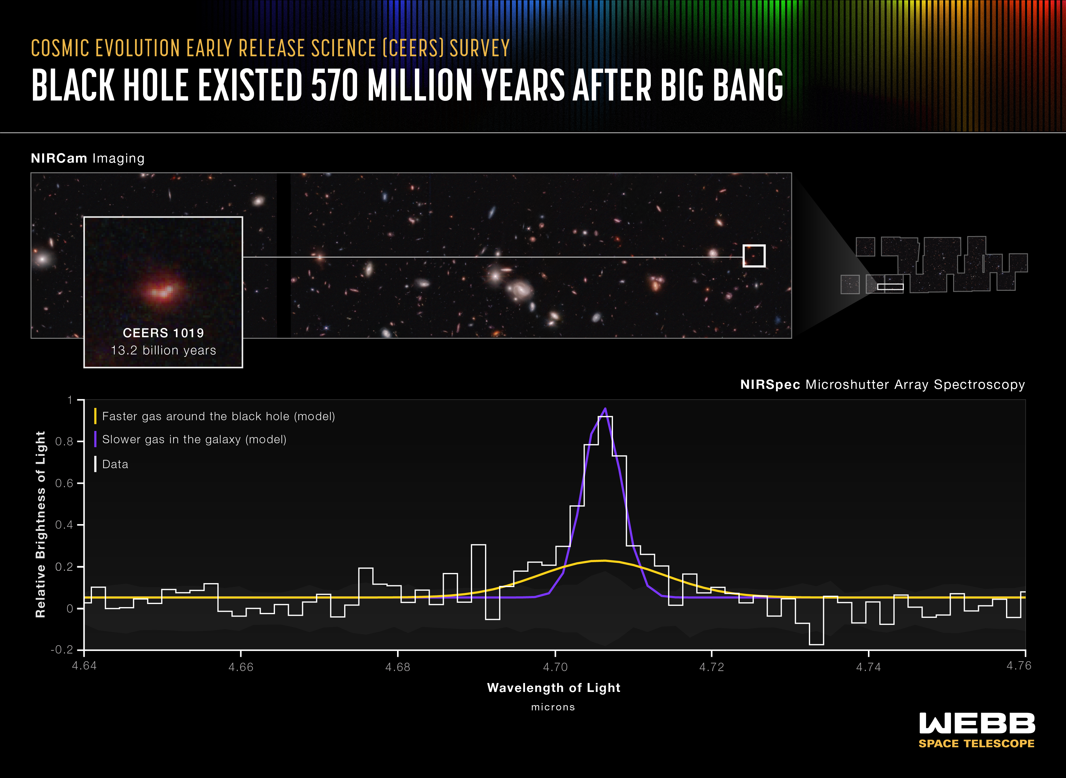 un gráfico que revela la composición química de una galaxia distante