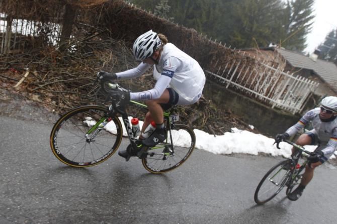 Snow was still evident from earlier in the week, despite the rain during the race