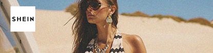 Woman wearing clothes and jewellery from SHEIN