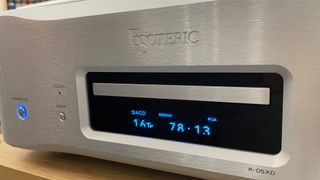 Esoteric K-05XD CD player showing front display