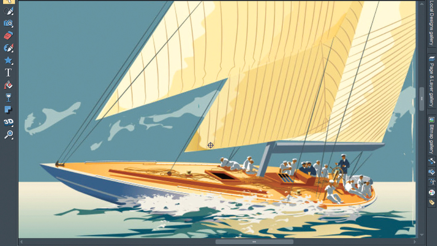 Designer Pro X365’s vector illustrations are versatile enough to handle making poster- style images as well as scalable logos