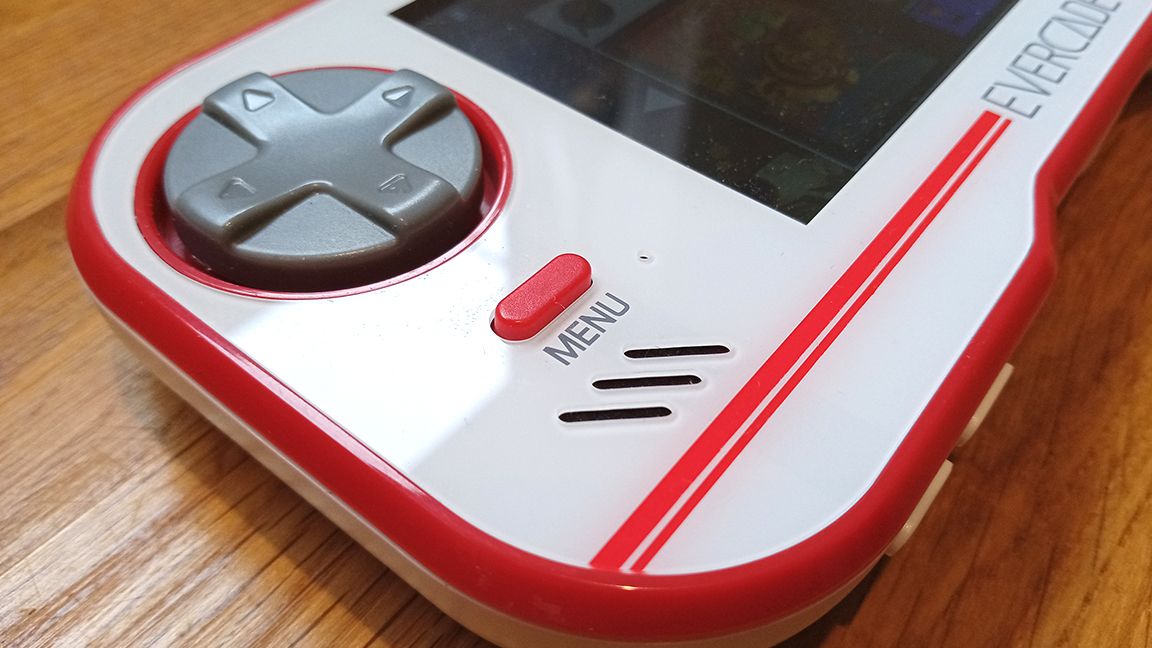 A close photo of the Evercade console