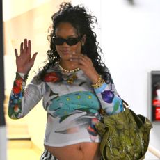 Rihanna was spotted in L.A. wearing Fall 2025's snakeskin bag trend