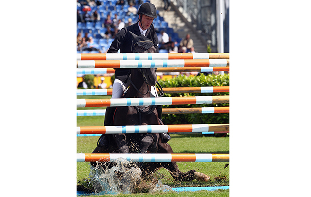 Jur Vrieling with his horse Sissi van Schuttershof at Aachen CHIO . (Credit: Alex Grimm/Bongarts/Getty Images)