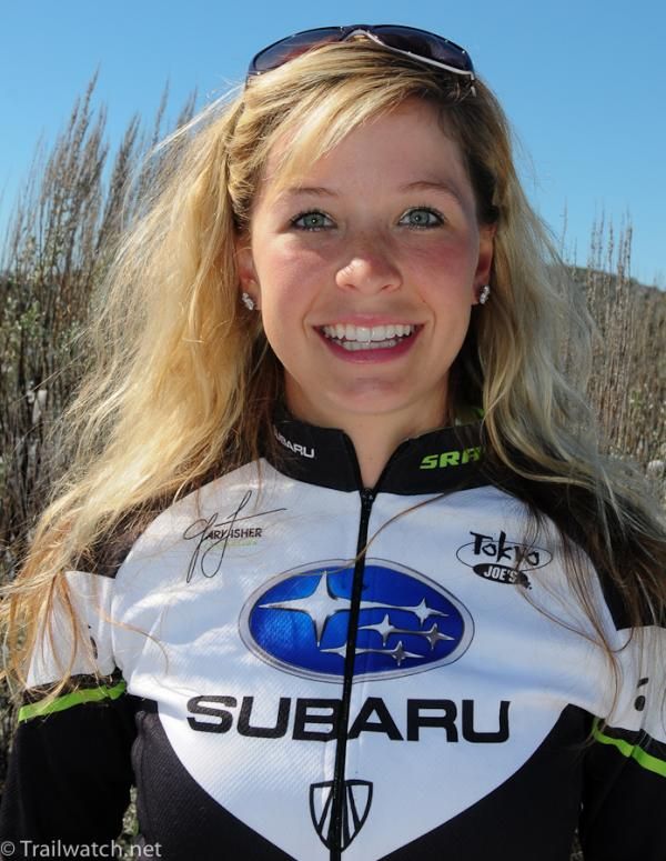 Emily Batty (Trek-Subaru) was on hand to support Adam Morka