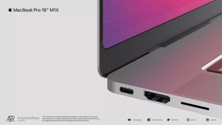 Mockup of MacBook Pro M1X