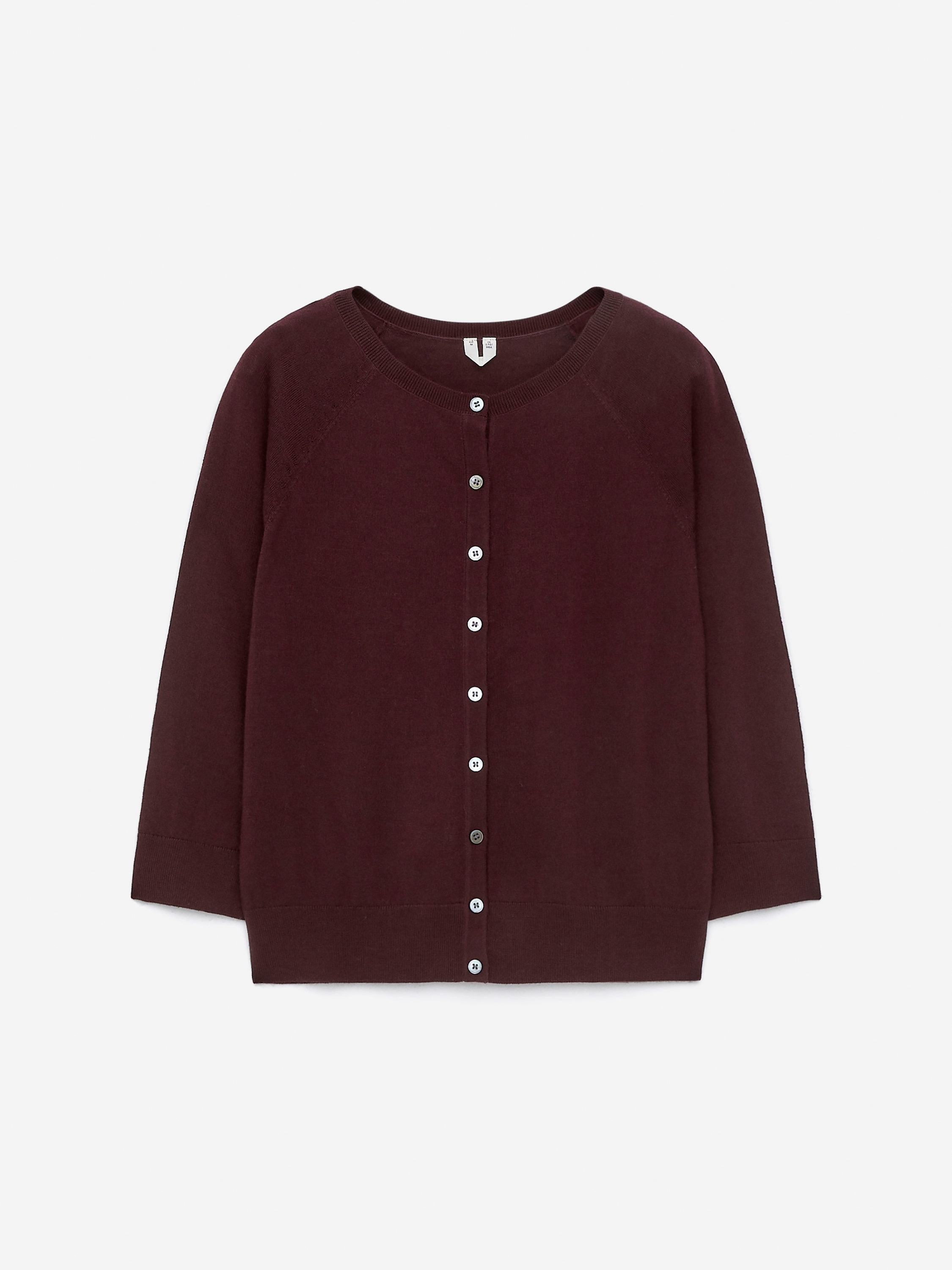 Merino Wool Cardigan &amp;ndash; Burgundy &amp;ndash; Women &amp;ndash; Arket Gb