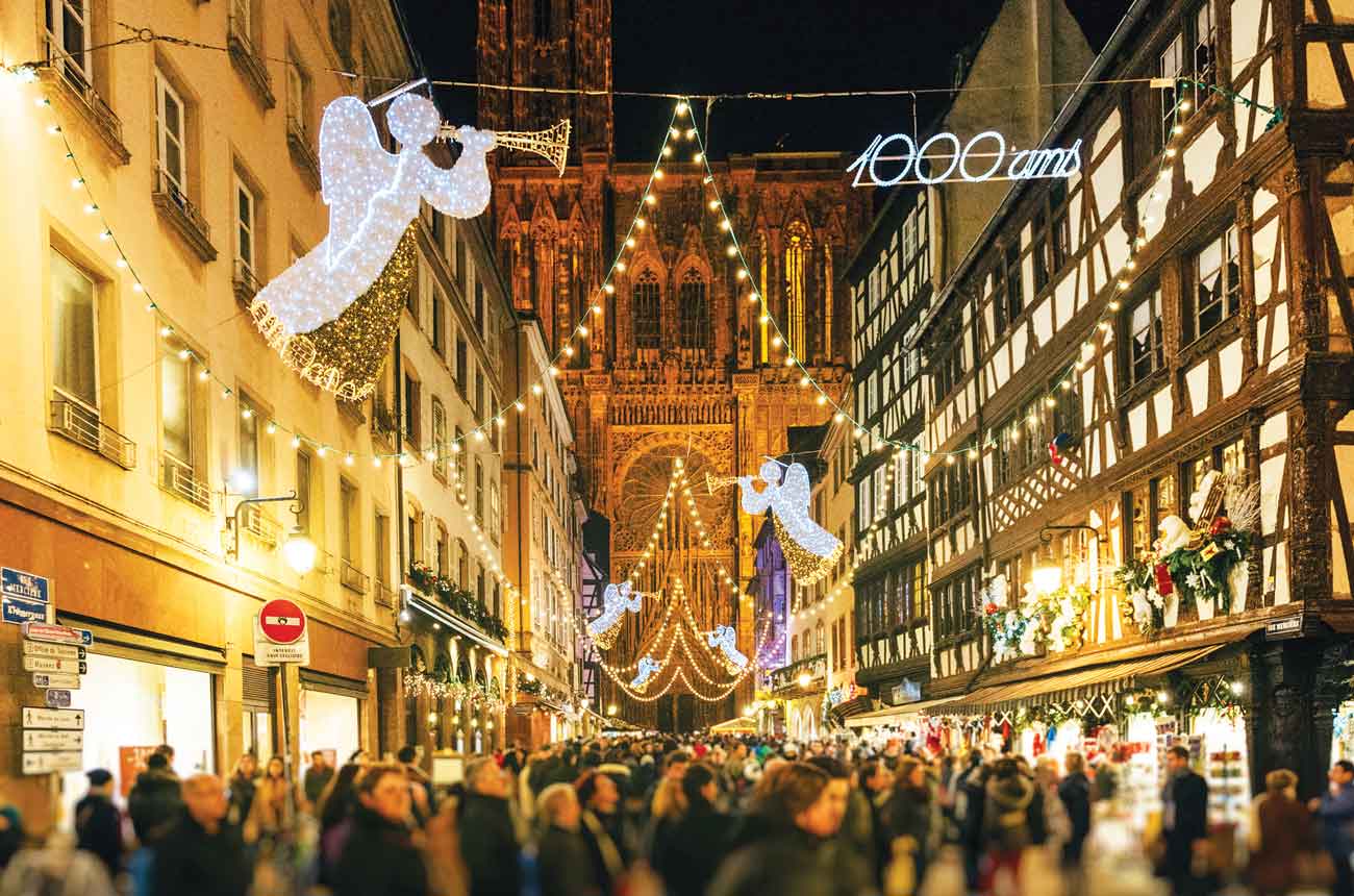 shopping street in Strasbourg