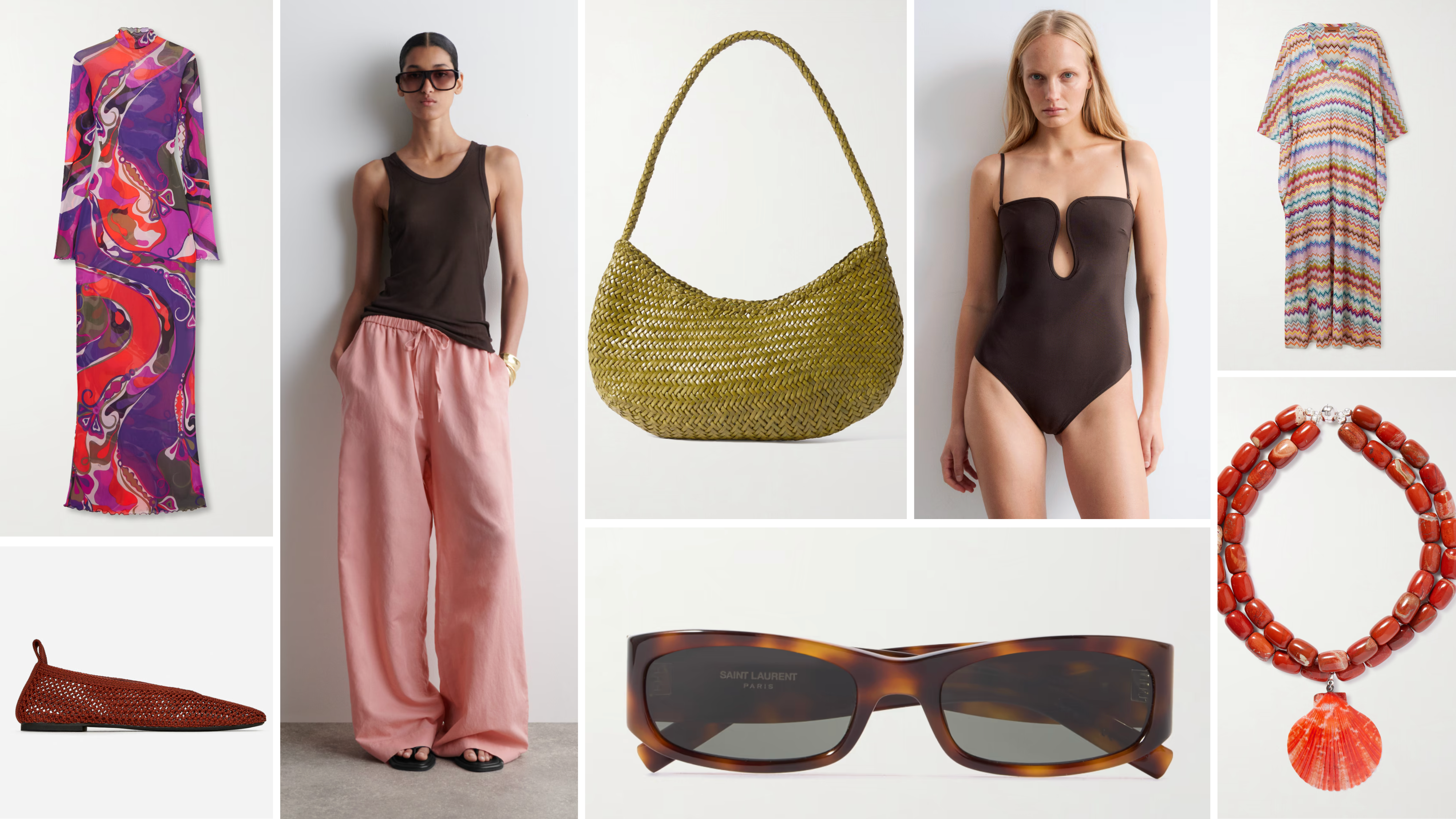 Winter sun holiday edit collage