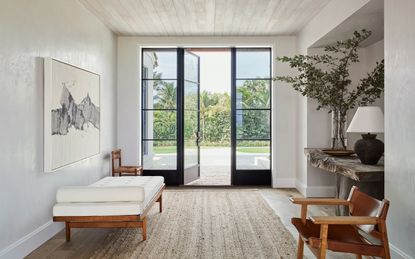 Crittall-style doors in a living room