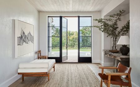 Crittall-style doors in a living room