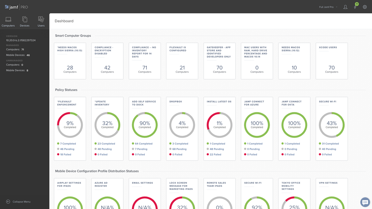 Jamf Pro Interface