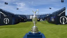 The Claret Jug at the Open Championship at Royal Portrush