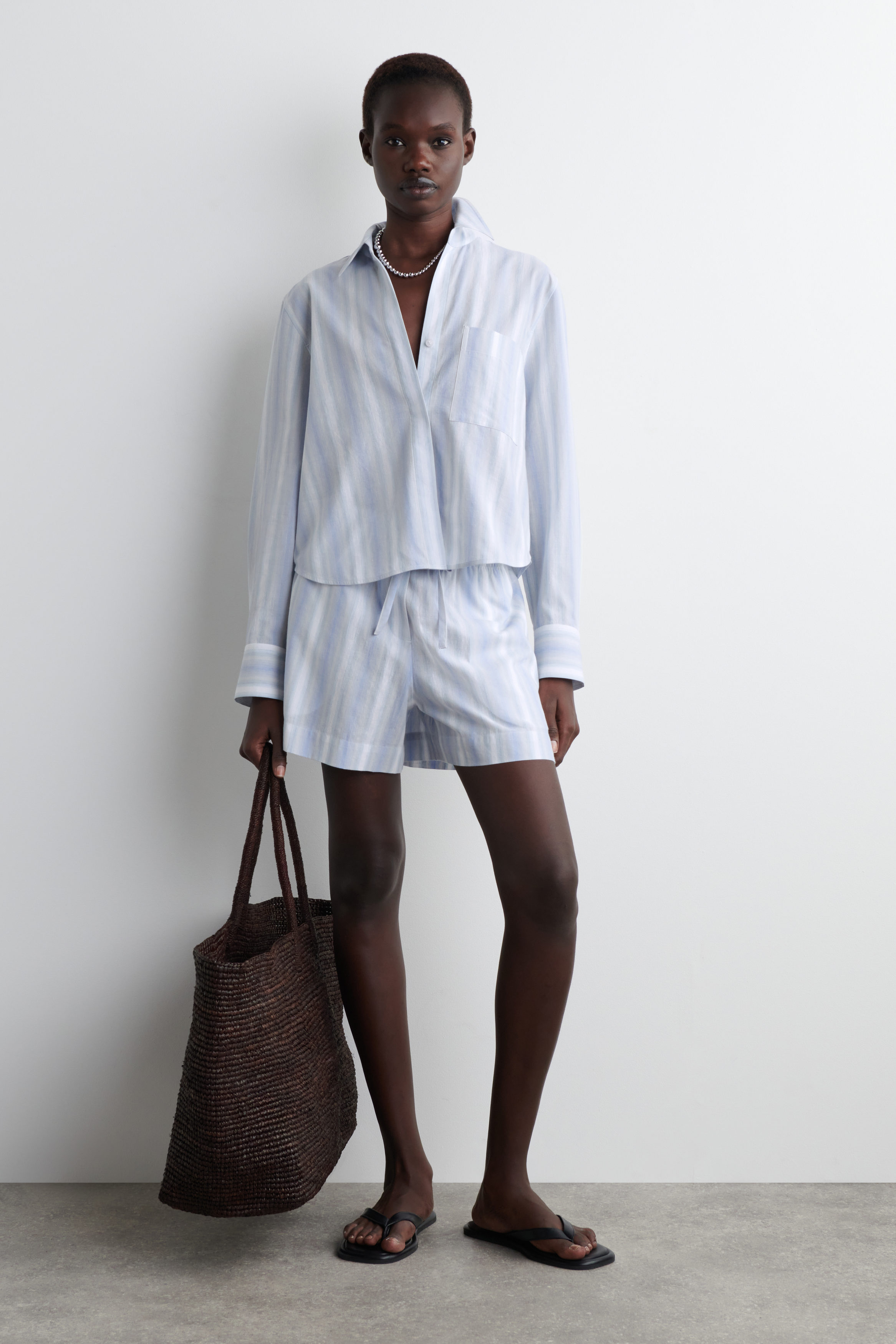Striped Seersucker Shorts