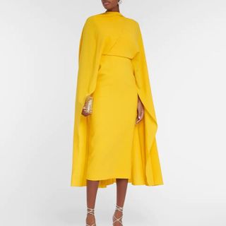 yellow caped dress