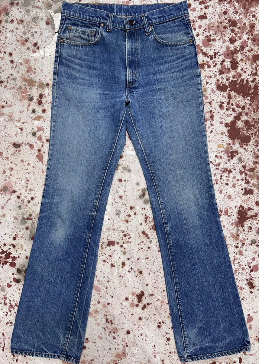 Vintage Usa Made Levi 517's With Super Wash, Black Bar Tack Pockets, T