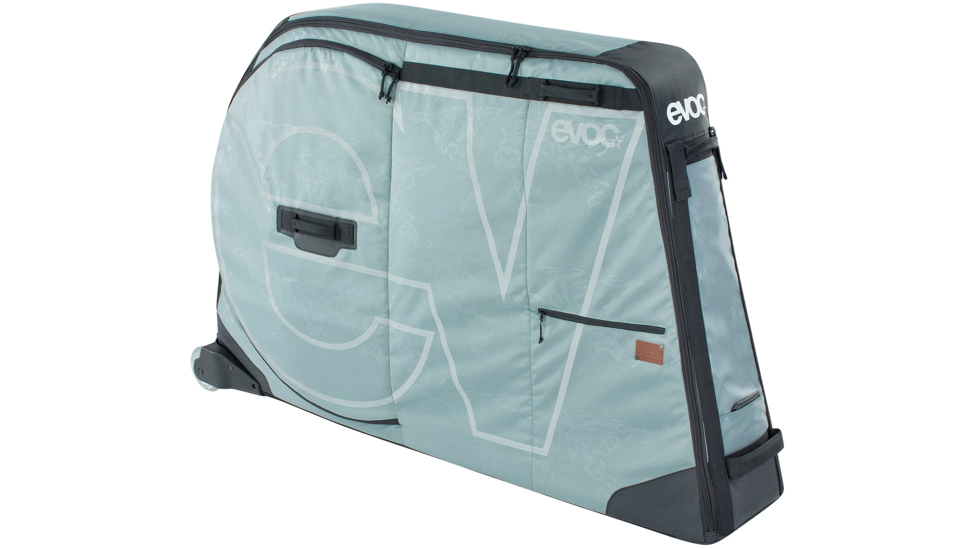 The Evoc bike travel bag on a blank background