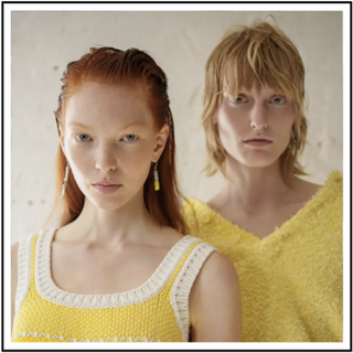 image of two women wearing yellow shirts 