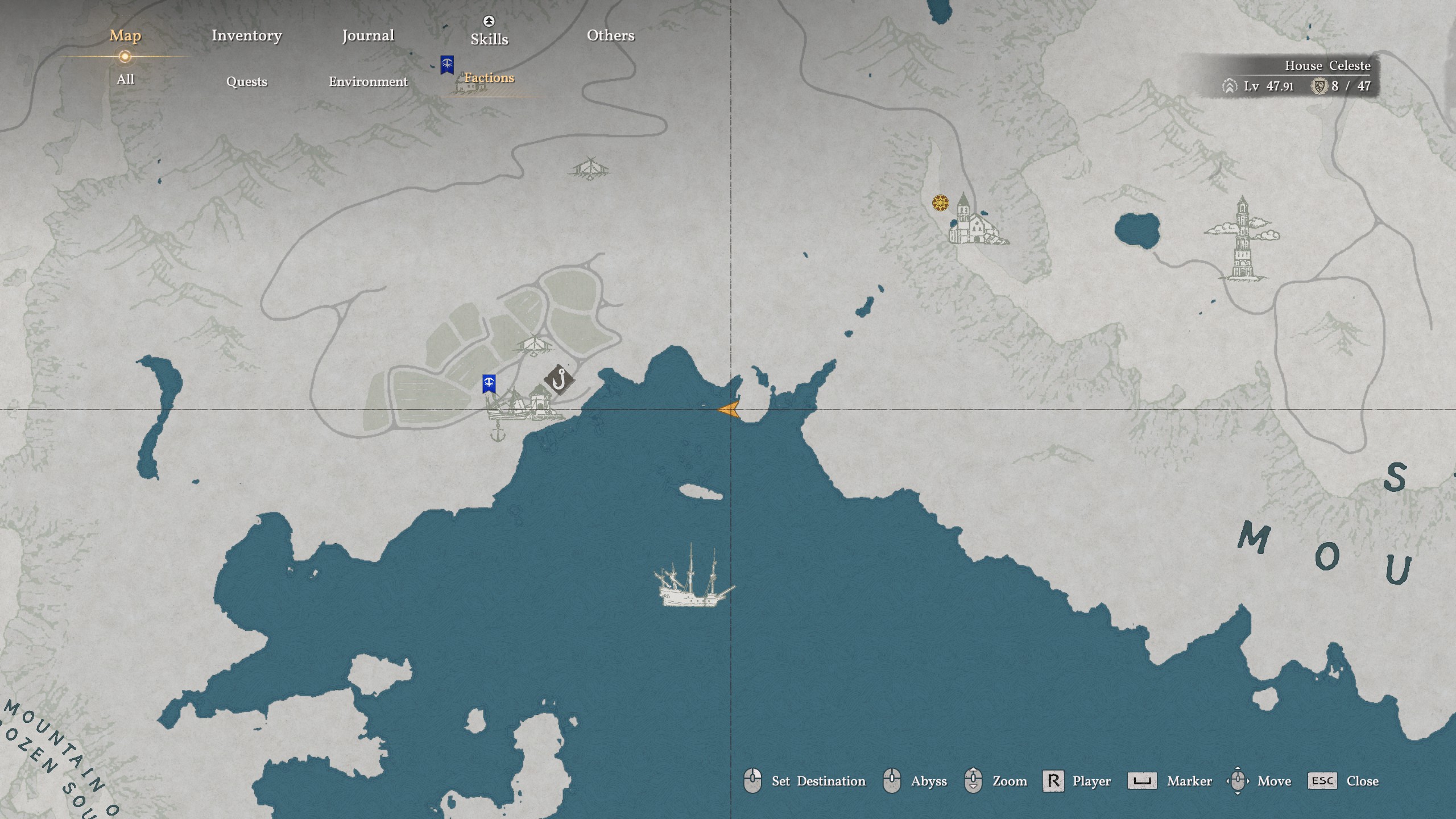 Crimson Desert Singing Catfish - Boat location