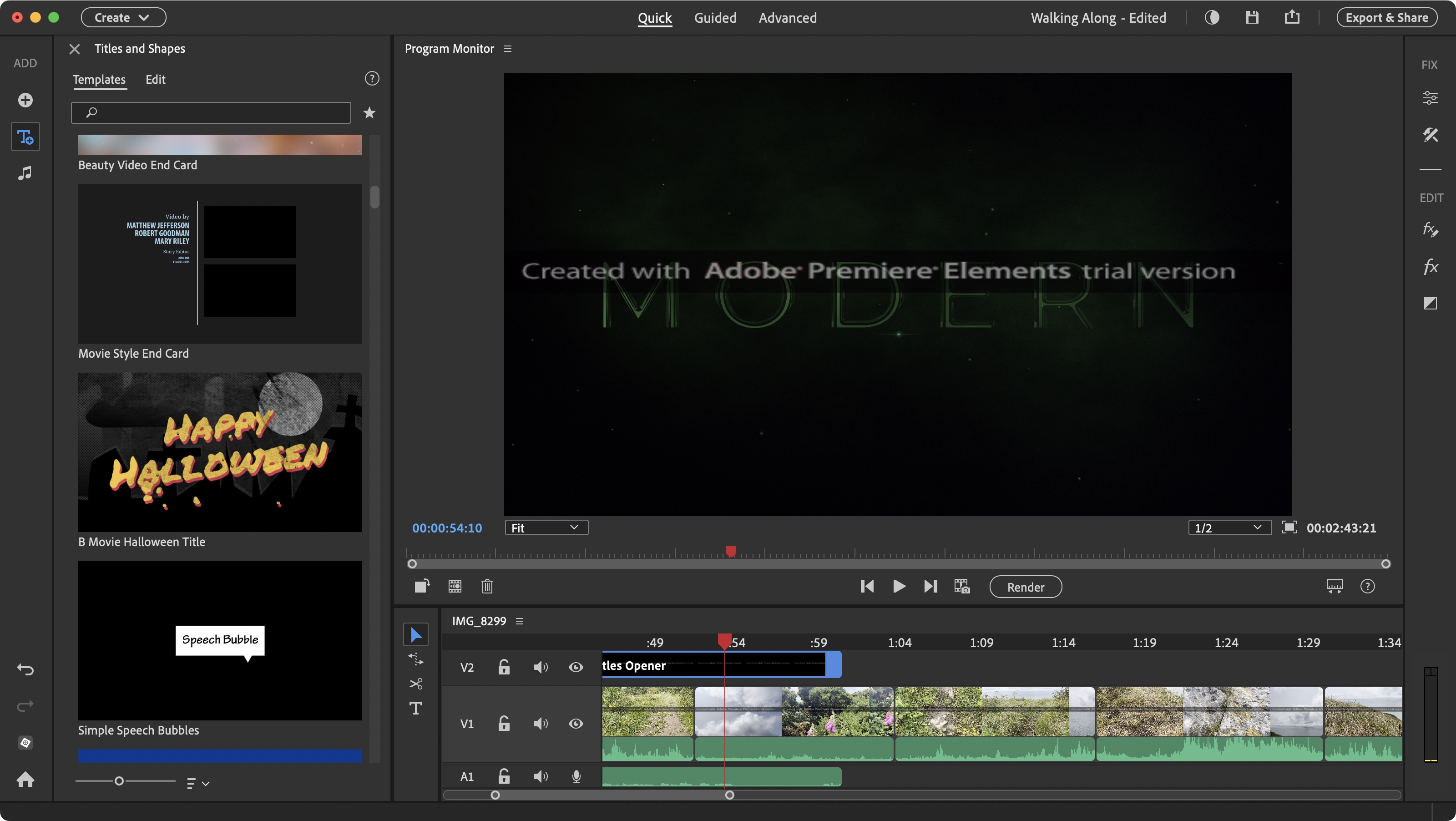 Adobe Premiere Elements during our review