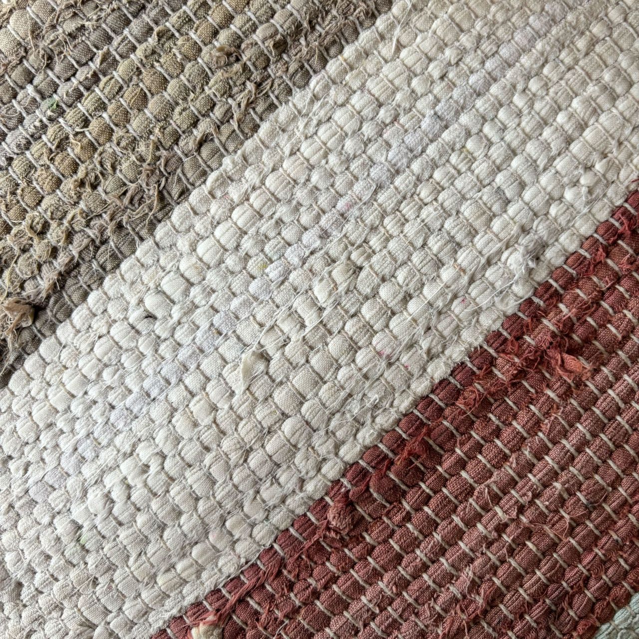 clean upholstery on patterned ottoman