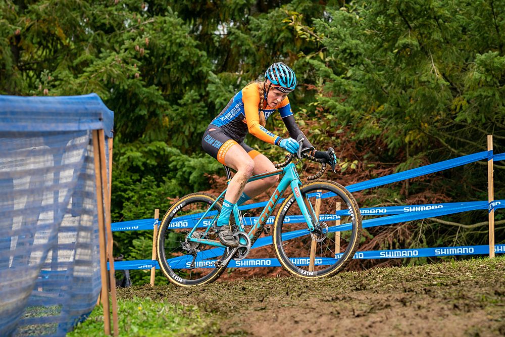Brenna Wrye-Simpson racing with Team S&amp;M in cyclo-cross