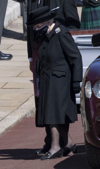 Queen Elizabeth II during the funeral of Prince Philip, Duke of Edinburgh