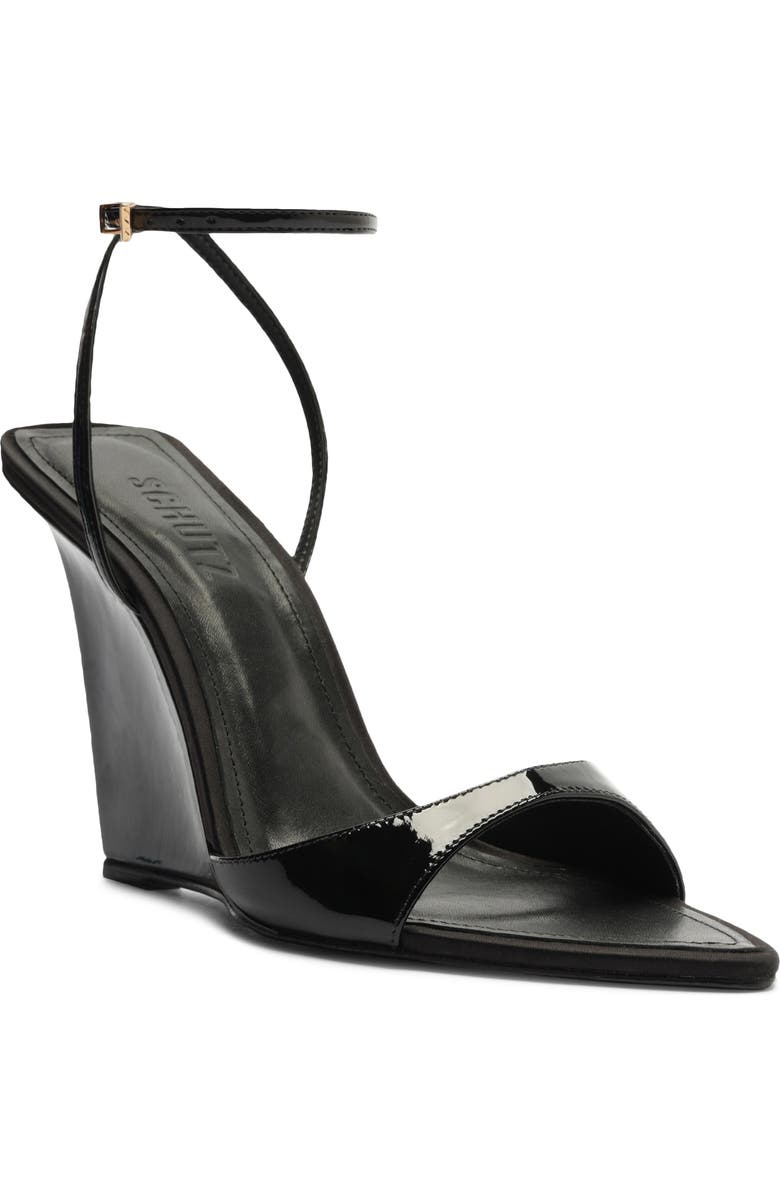 Elodie Ankle Strap Pointed Toe Wedge Sandal