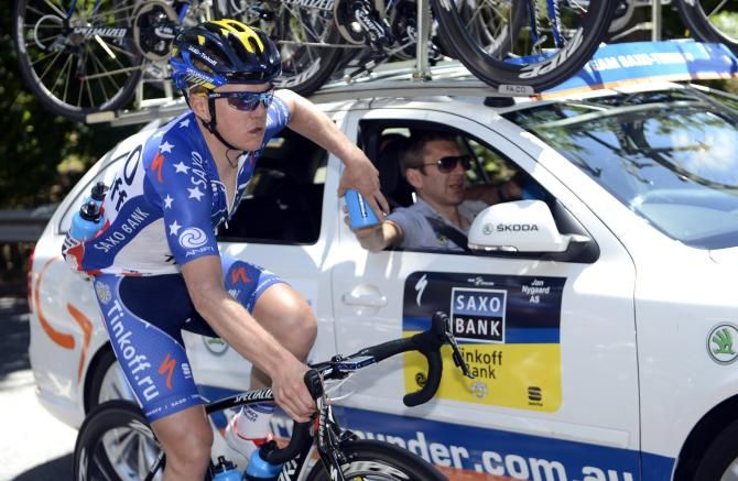 Timmy Duggan in his stars and stripes kit at the 2013 Tour Down Under