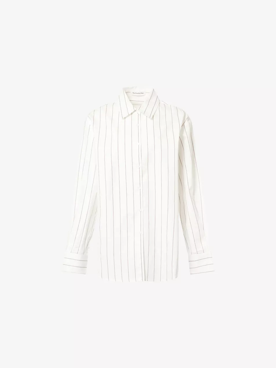 Peri Striped Cotton-Blend Shirt
