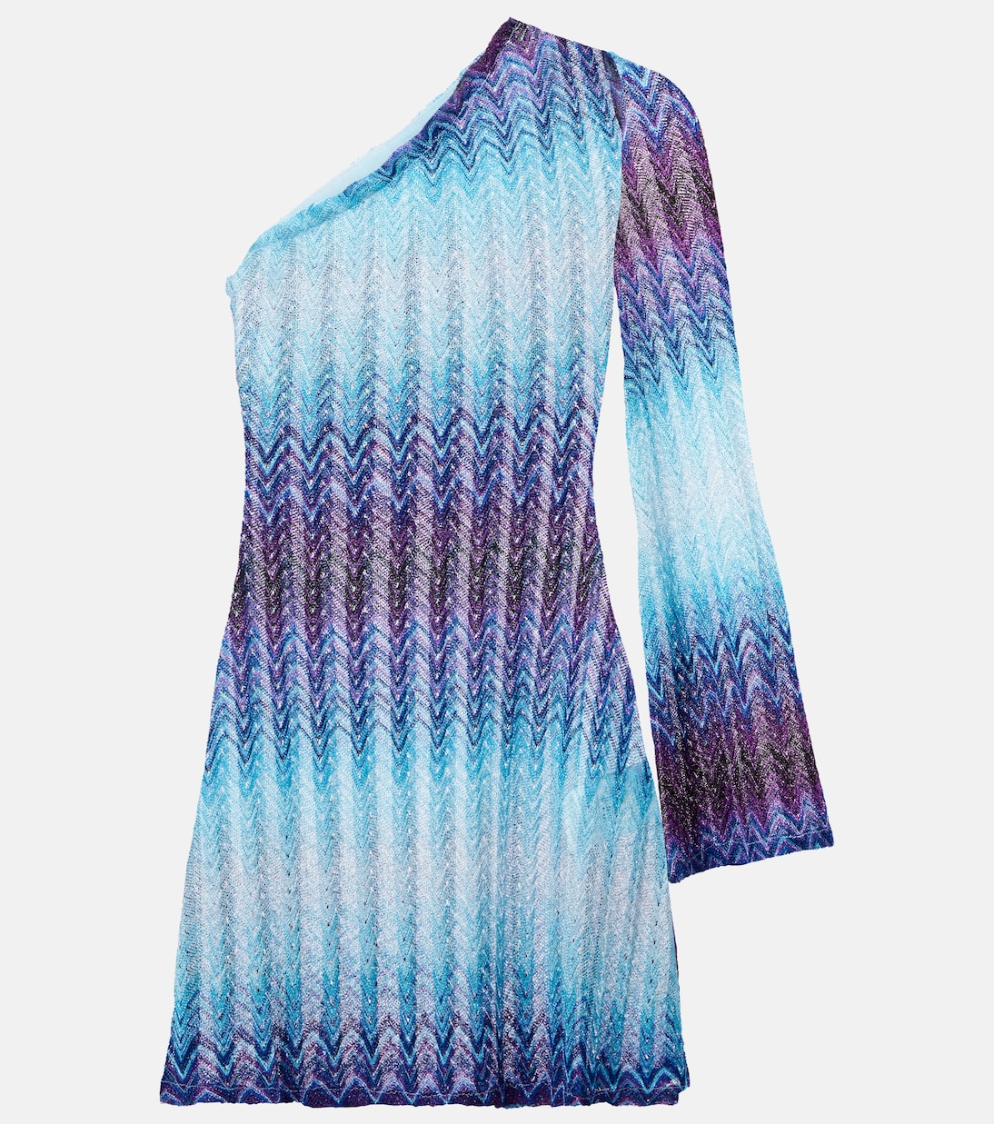 One-Shoulder Lamé Beach Cover-Up