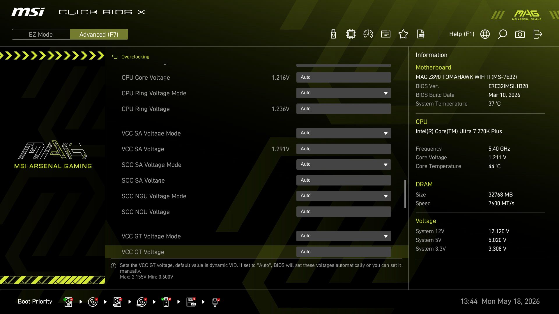 MSI MAG Z890 Tomahawk Wifi II