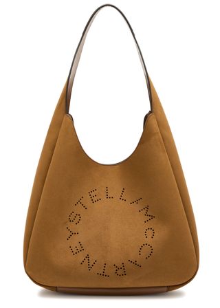 Stella Logo Faux Suede Shoulder Bag