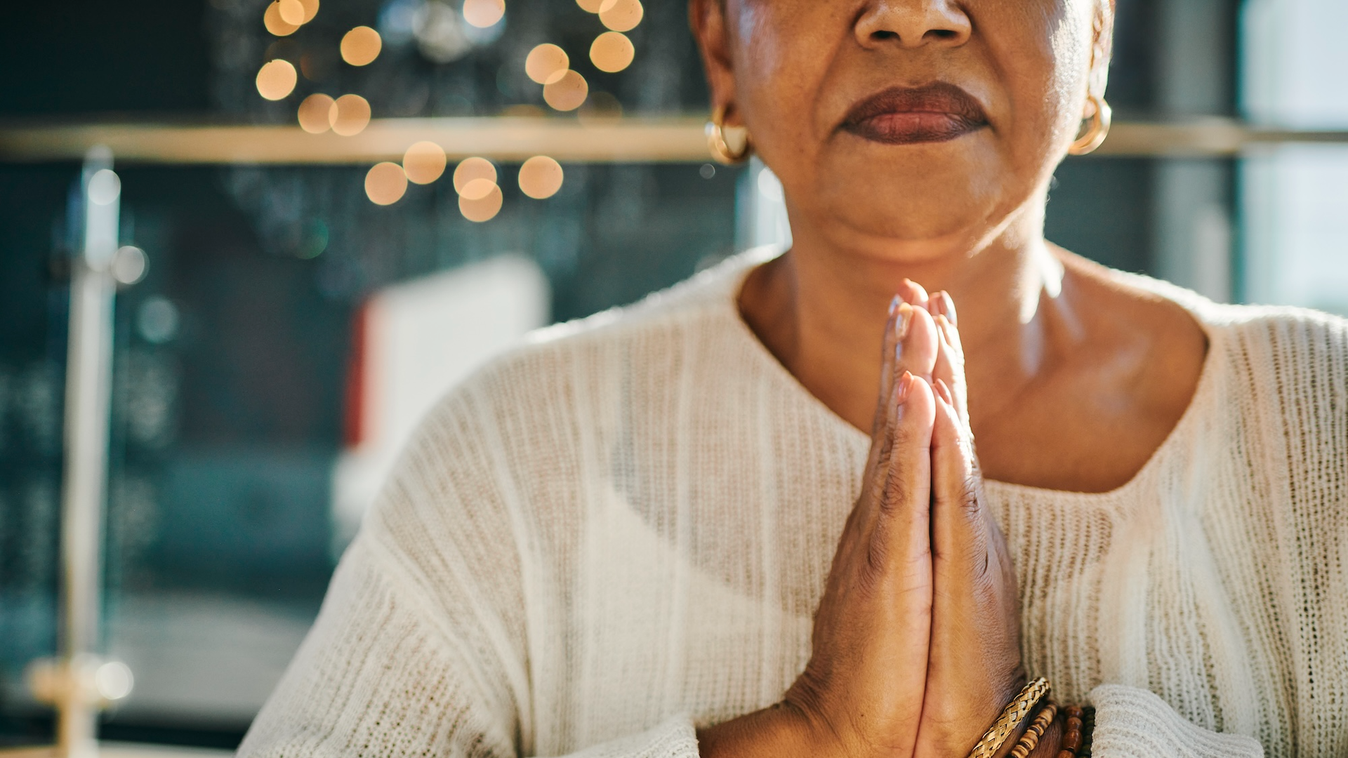 woman meditating