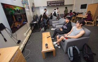 SUNY Potsdam students playing esports