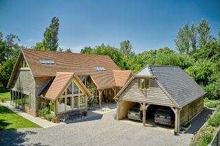 timber house cladding has been used on this rural self build