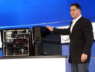Michael Dell debuts the XPS 710H2C at his keynote address at CES.