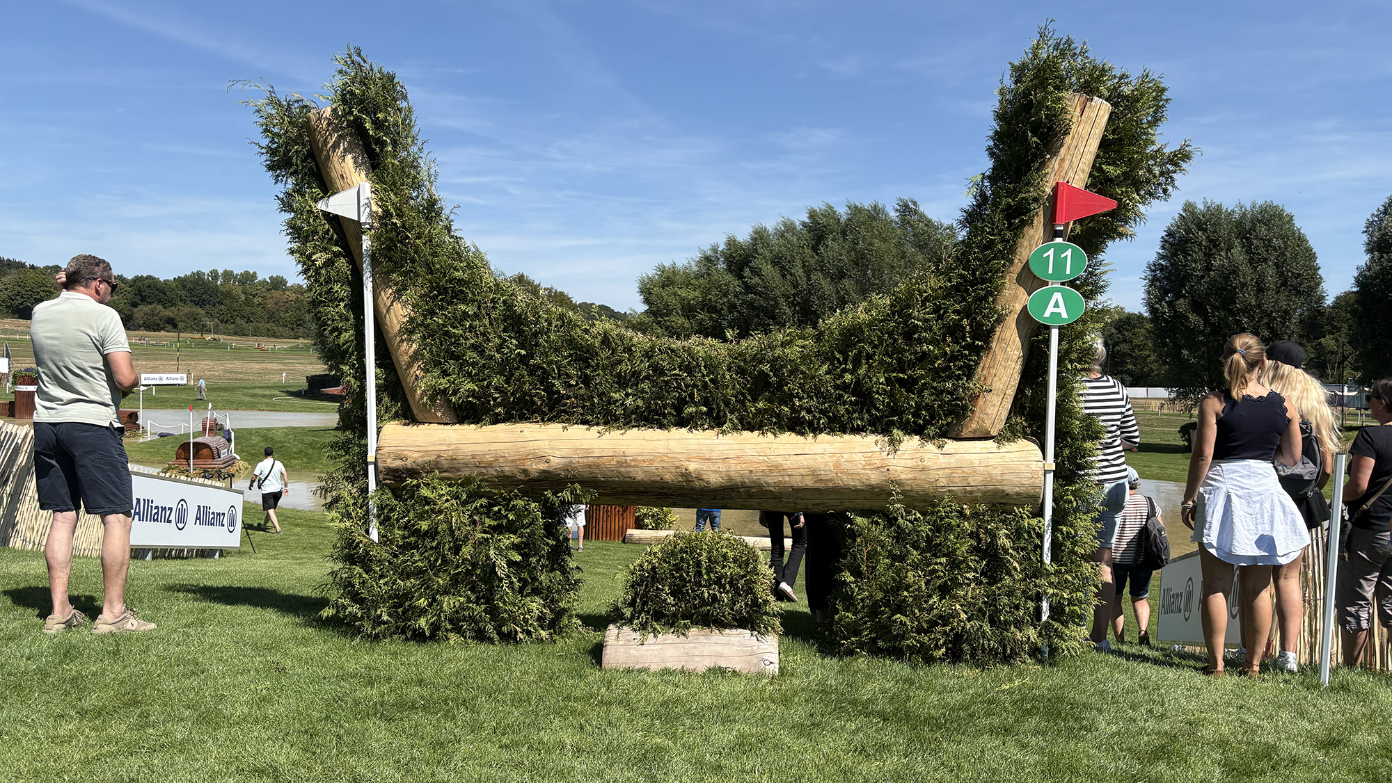 A brush fence on the eventing World Championships cross-country course